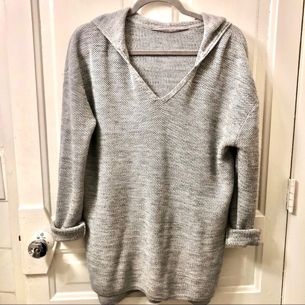 Pullover sweater with hood